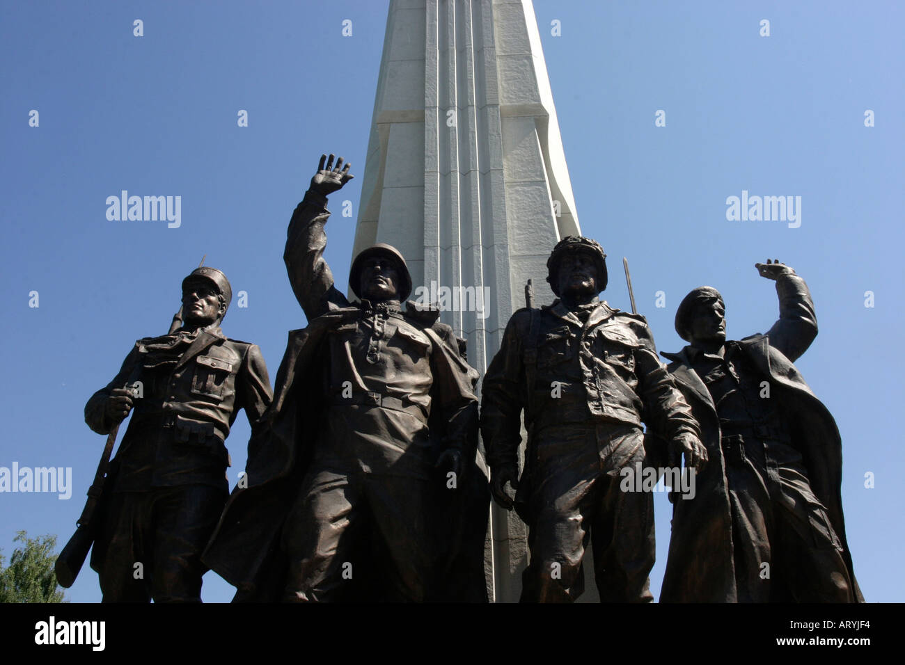 Soldaten-Statue, Victory Park, Moskau Stockfoto