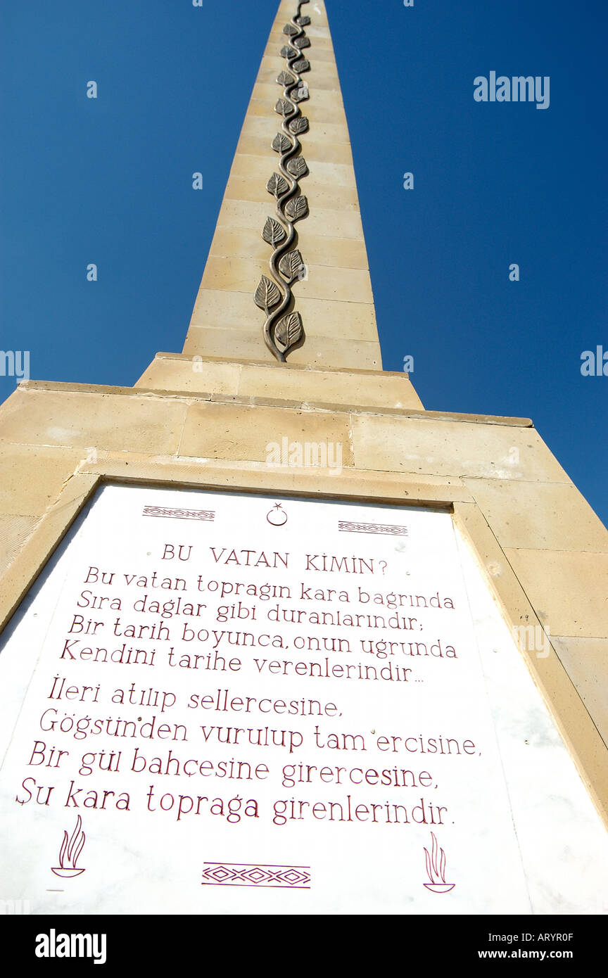 Friedhof in Canakkale in der Türkei Stockfoto