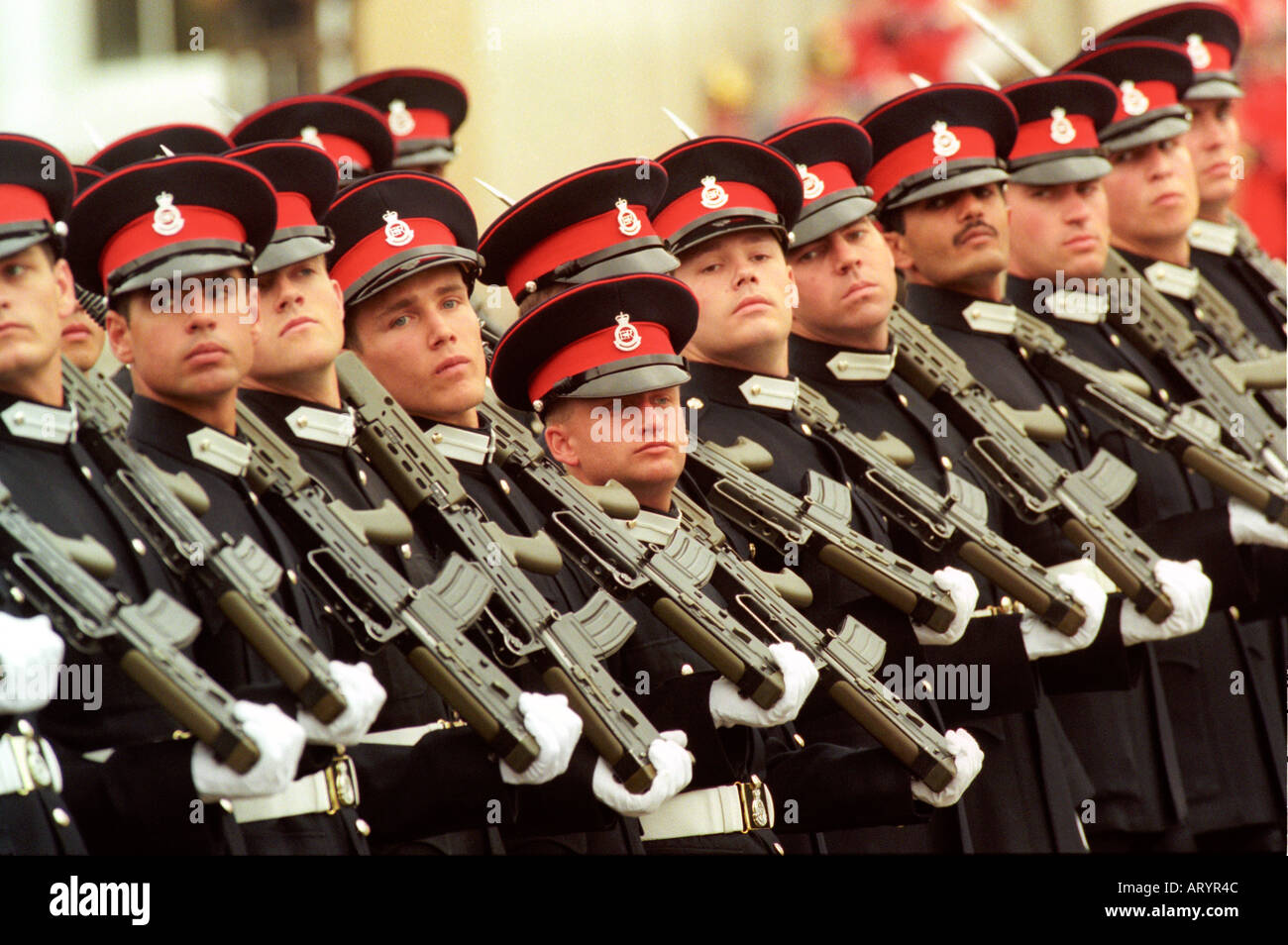 Das souveräne Parade an der Militärakademie Sandhurst, Großbritannien Stockfoto