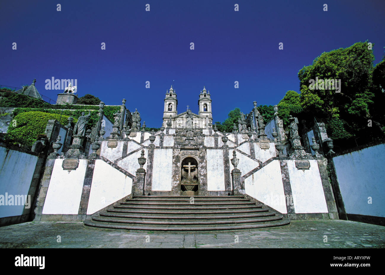 Wallfahrtskirche Bom Jesus do Monte, Braga, Nordportugal Stockfoto