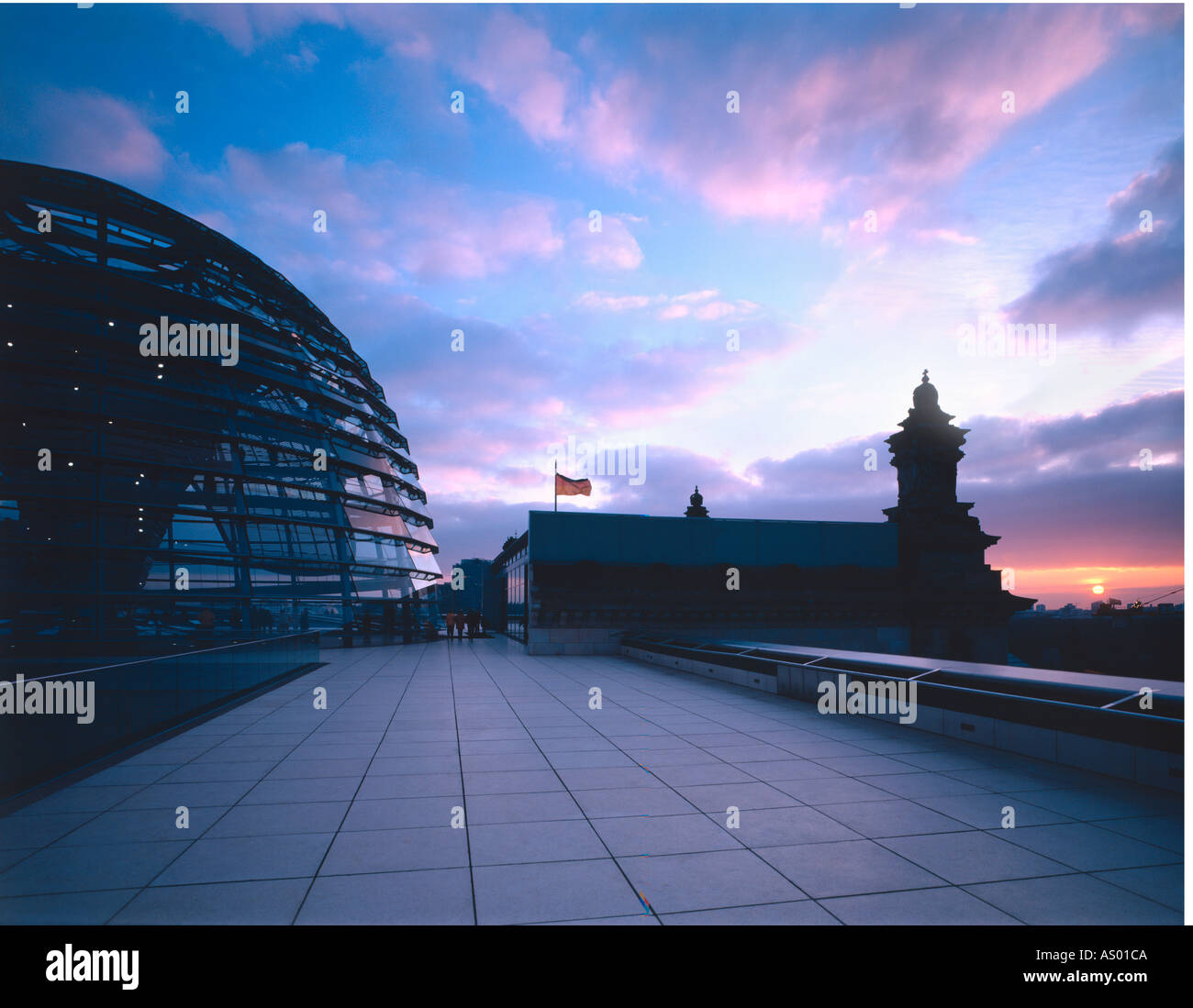 Kuppel aus dem Deutschen Reichstag Berlin Stockfoto