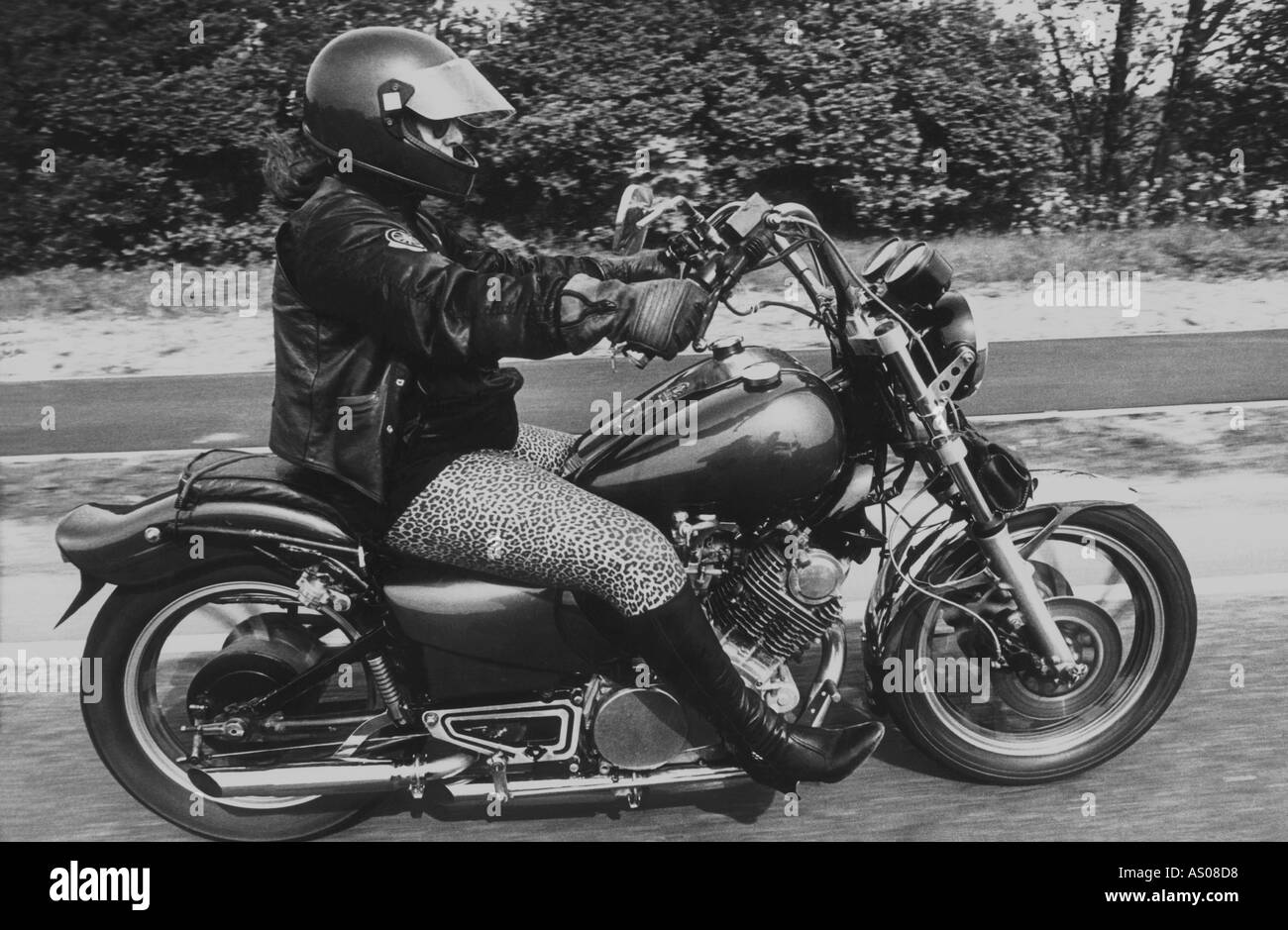 Hovis Präsident der Frauen in den Wind-Motorradclub Stockfoto