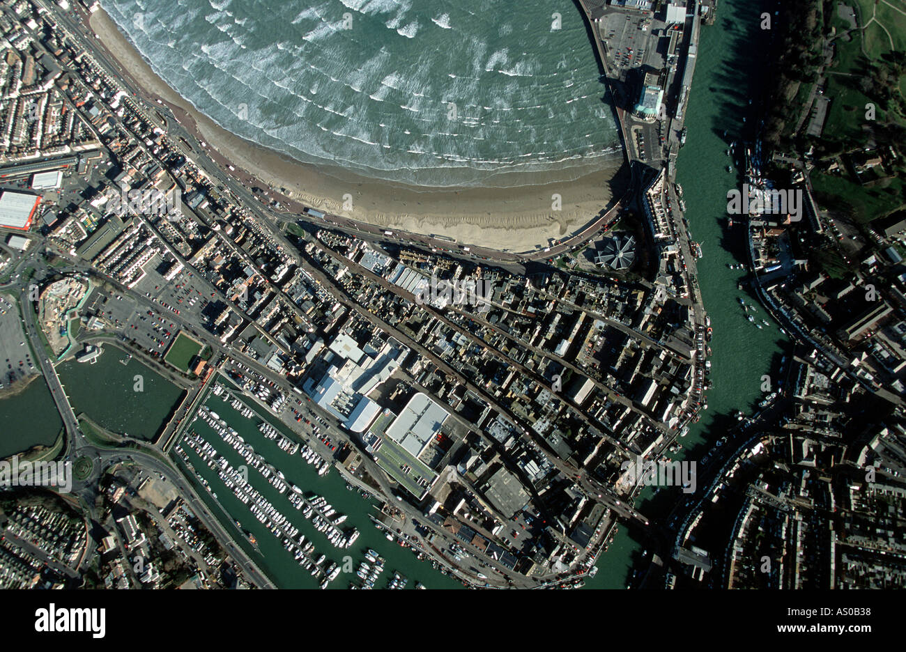 Luftaufnahme von Weymouth, Dorset Stockfoto