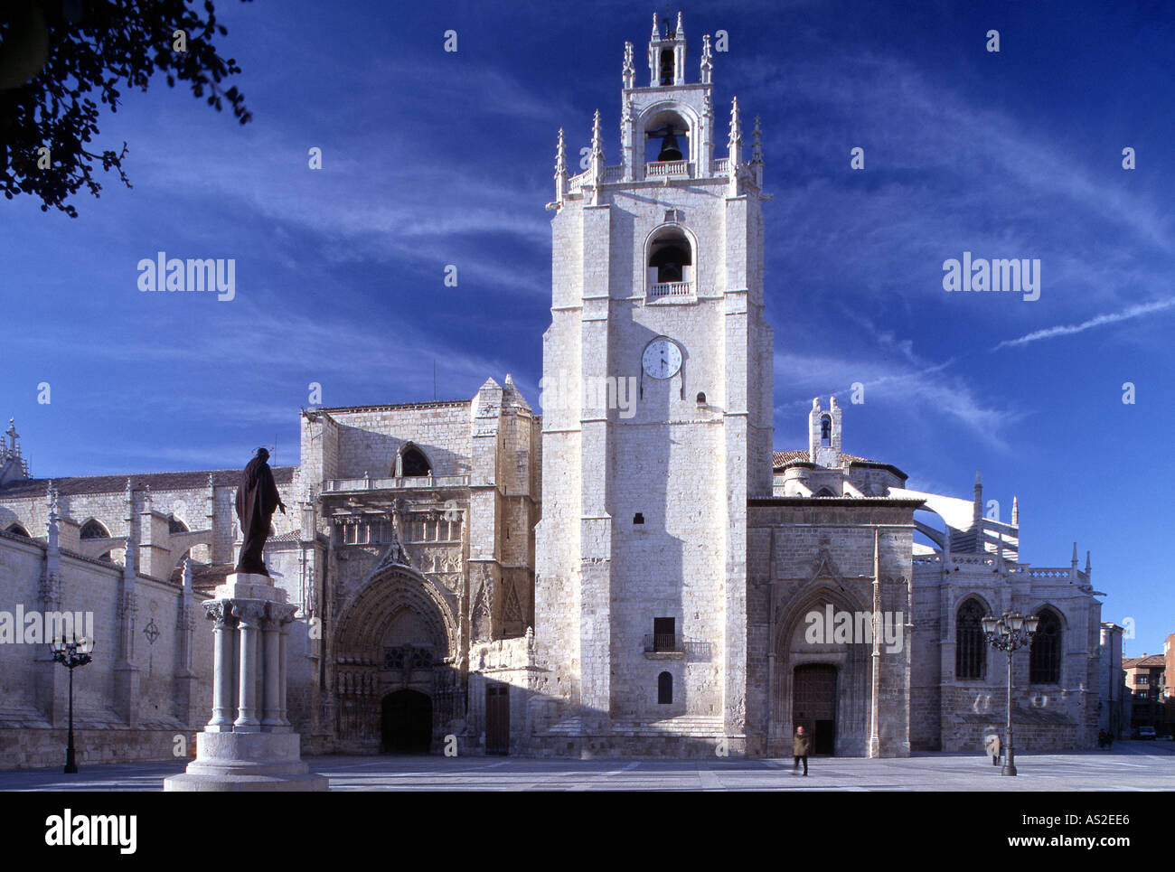 Palencia, Kathedrale, Südflanke Mit Chor Stockfoto