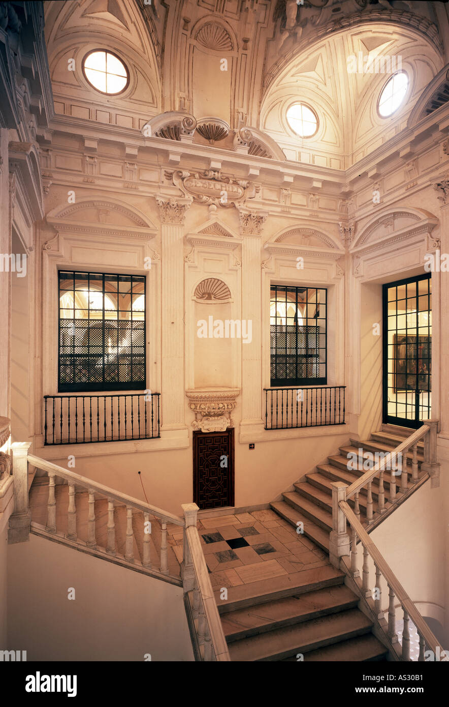 Sevilla, Convento De La Merced Calzada, Museo Provincial de Bellas Artes, Treppenhaus, 1612 Stockfoto