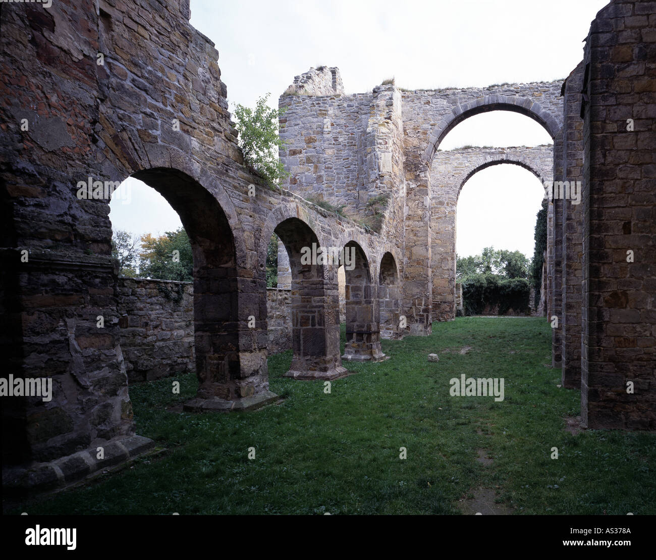 Walbeck/Aller, Kirchenruine, Inneres Nach Osten Stockfoto