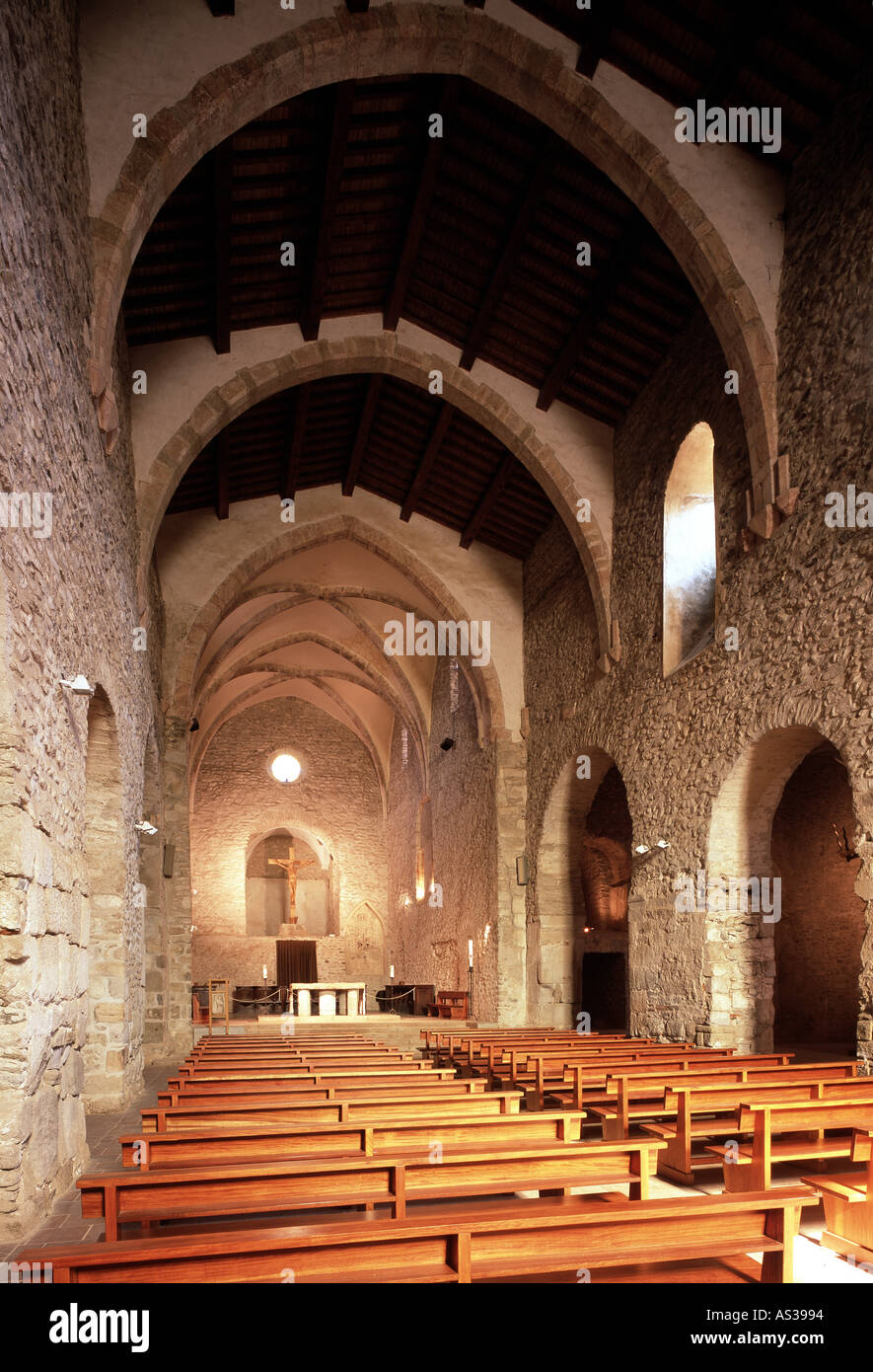 Saint-Michel-de-Cuxa (Saint-Michel-de-Cuixa), Abteikirche, Blick Nach Osten Stockfoto