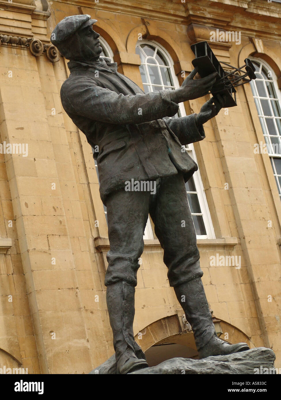 Die Statue von der Honorable Charles Stewart Rolls bei Monmouth South Wales GB Großbritannien 2004 Stockfoto