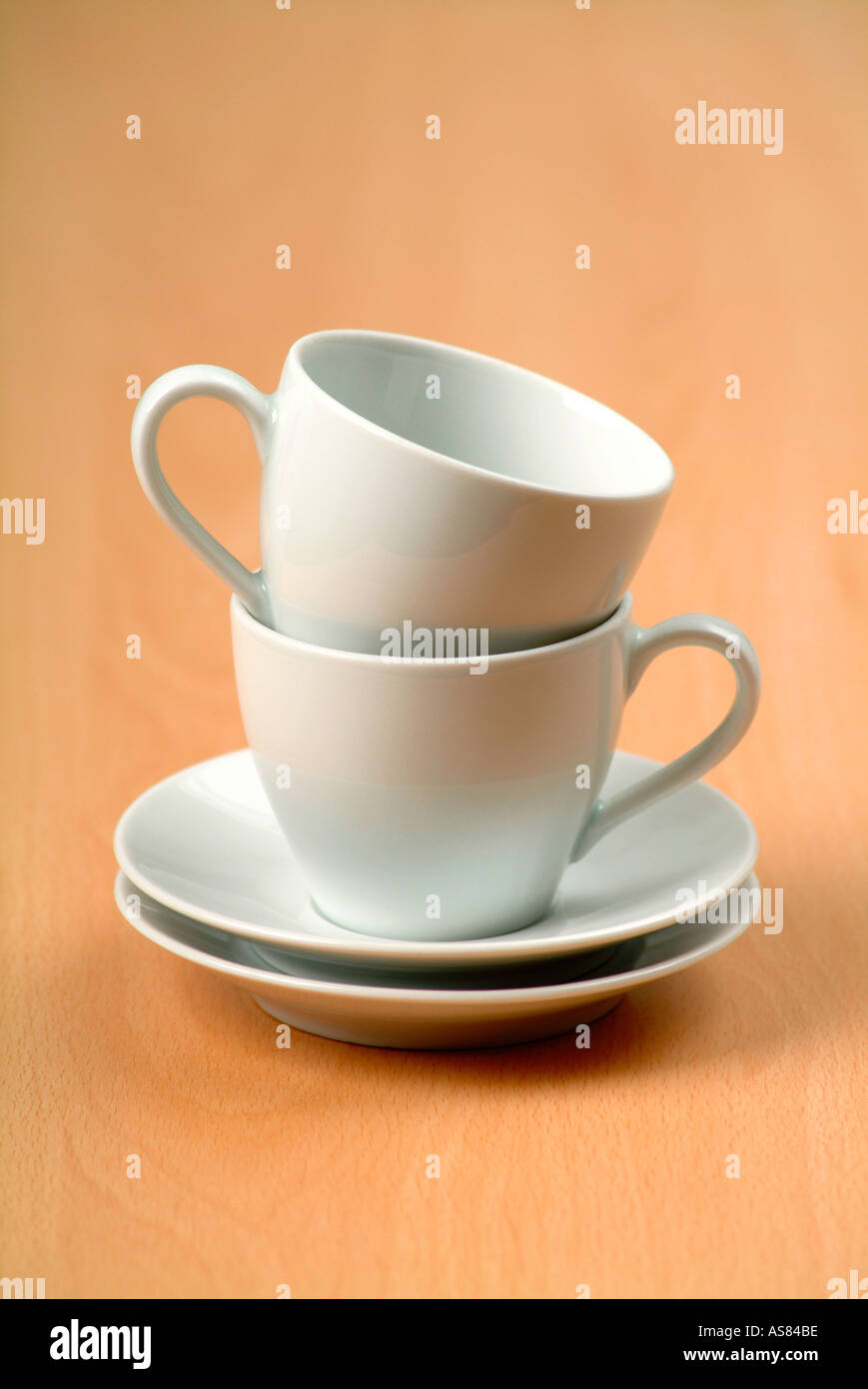 zwei Kaffeetassen Stockfoto