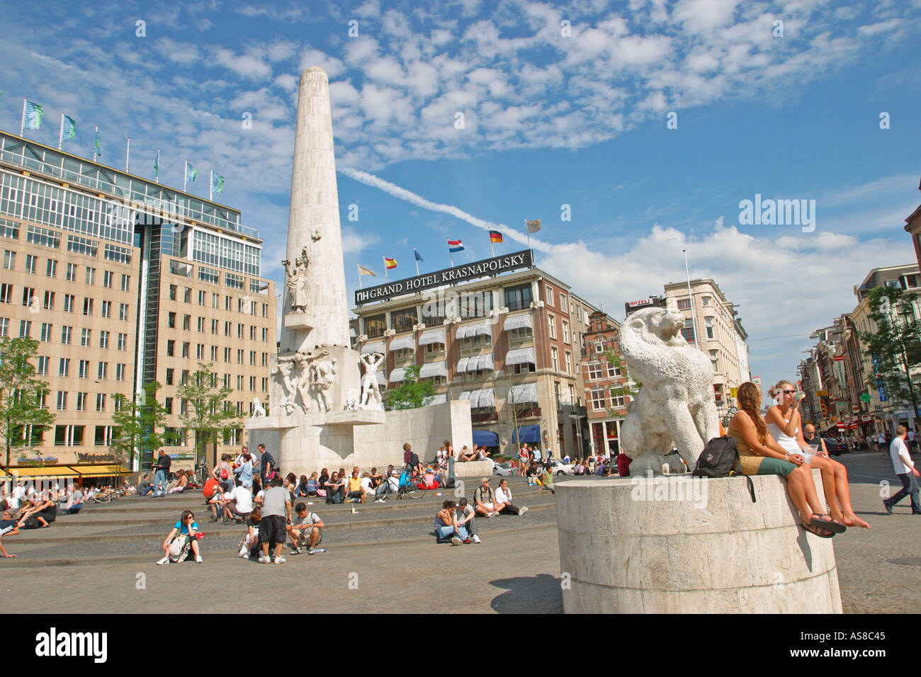 Amsterdam Holland der Dam-Platz Stockfoto