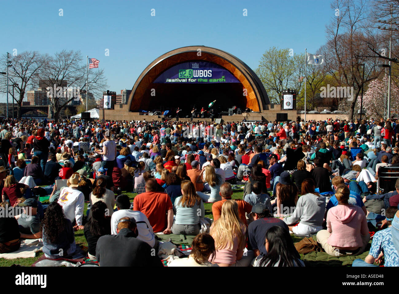 Gratis-Konzert bei Hatch Shell Boston MA Stockfoto