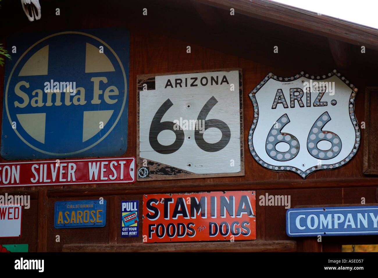 Route 66 Zeichen Gallup New Mexico Stockfoto