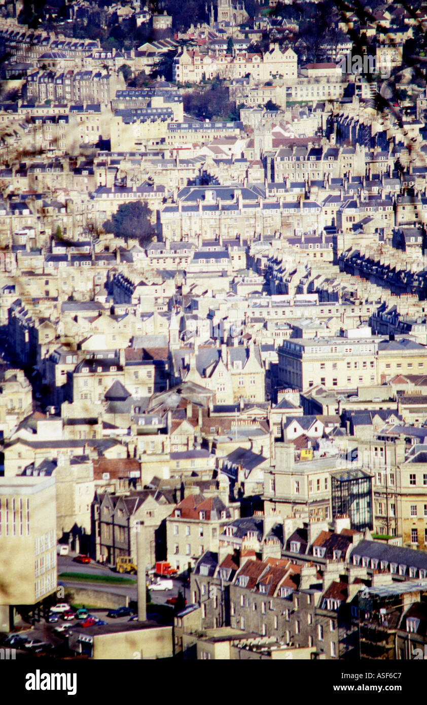 Bath Stadtzentrum aus Buchenholz Cliff Somerset England Stockfoto