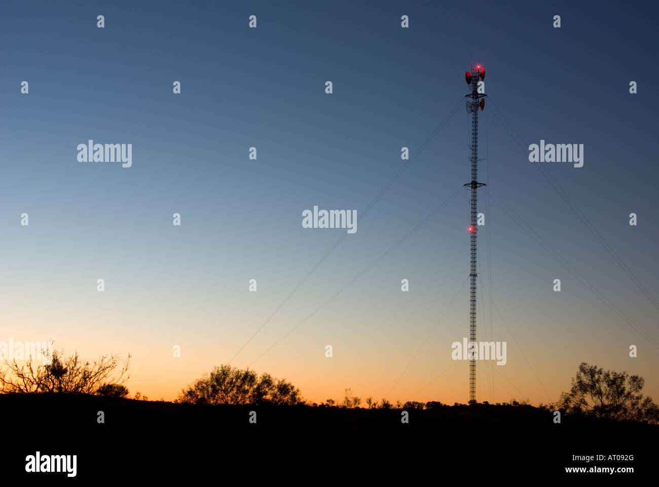 Funkturm im outback Stockfoto