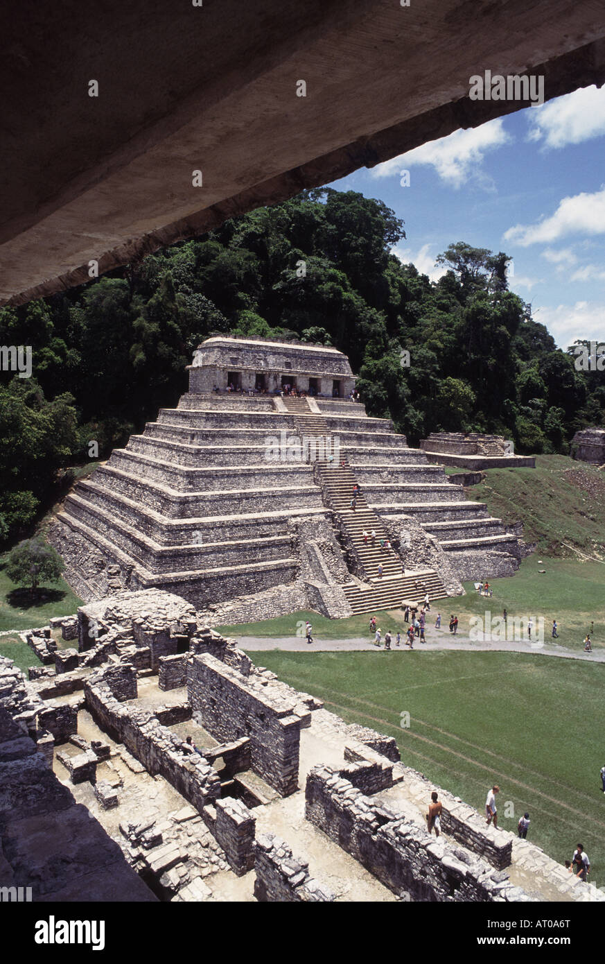 Tempel der Inschriften Palenque Mexiko Stockfoto