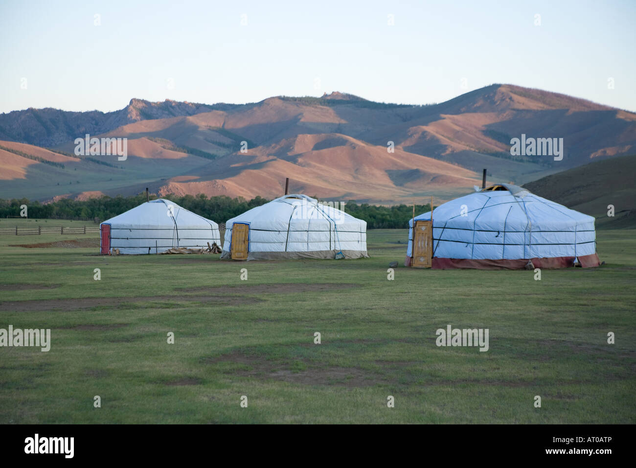 Gers in der Mongolei Tärelsch Nationalpark Stockfoto