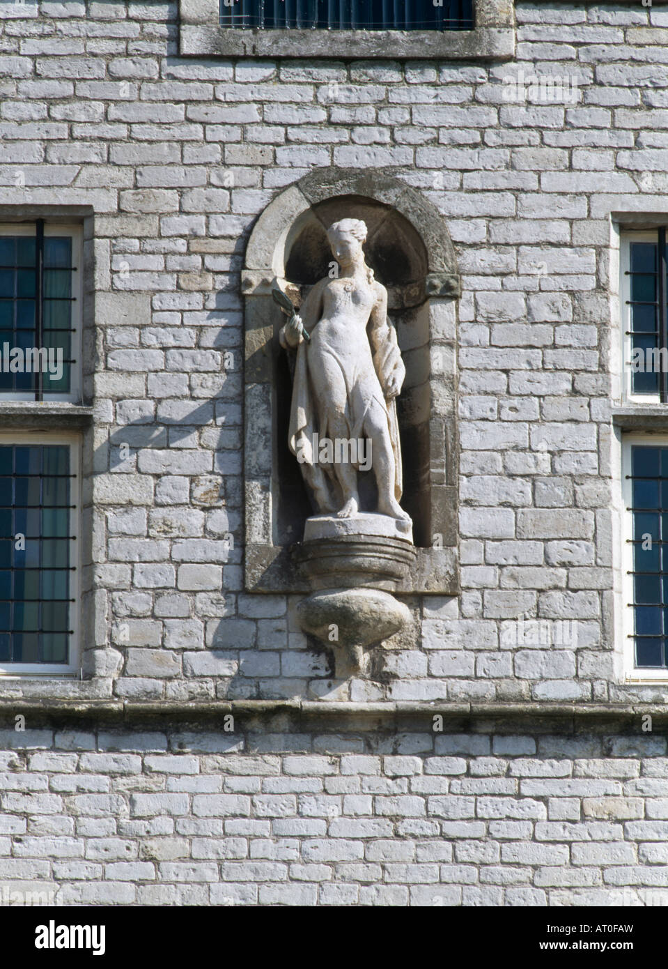 Bergen Op Zoom, Stadhuis, Figur eine der Fassade Stockfoto