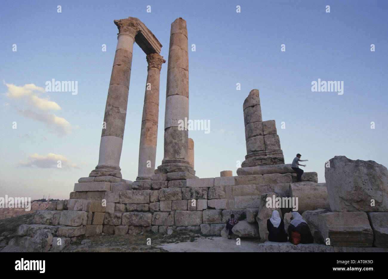 Die Zitadelle s Tempel des Herkules Amman Jordanien Stockfoto