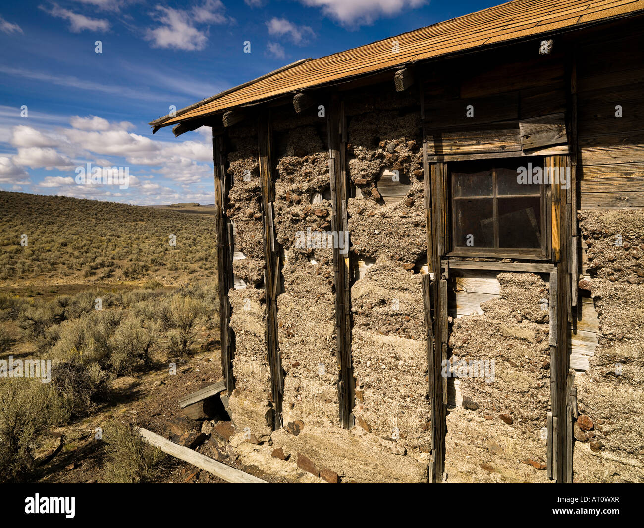 Der Harvey-Kabine Gehöfte eines der letzten verbliebenen in den Owyhee Canyonlands Stockfoto