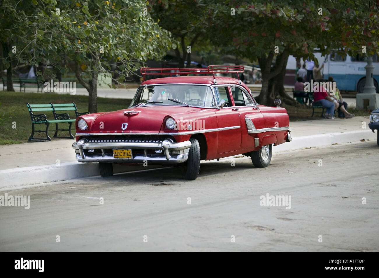 Alte amerikanische Chevy (Chevrolet) sitzt in Moran (Kuba) geparkt. Amerikanische Oldtimer sind in Kuba gesehen. Stockfoto