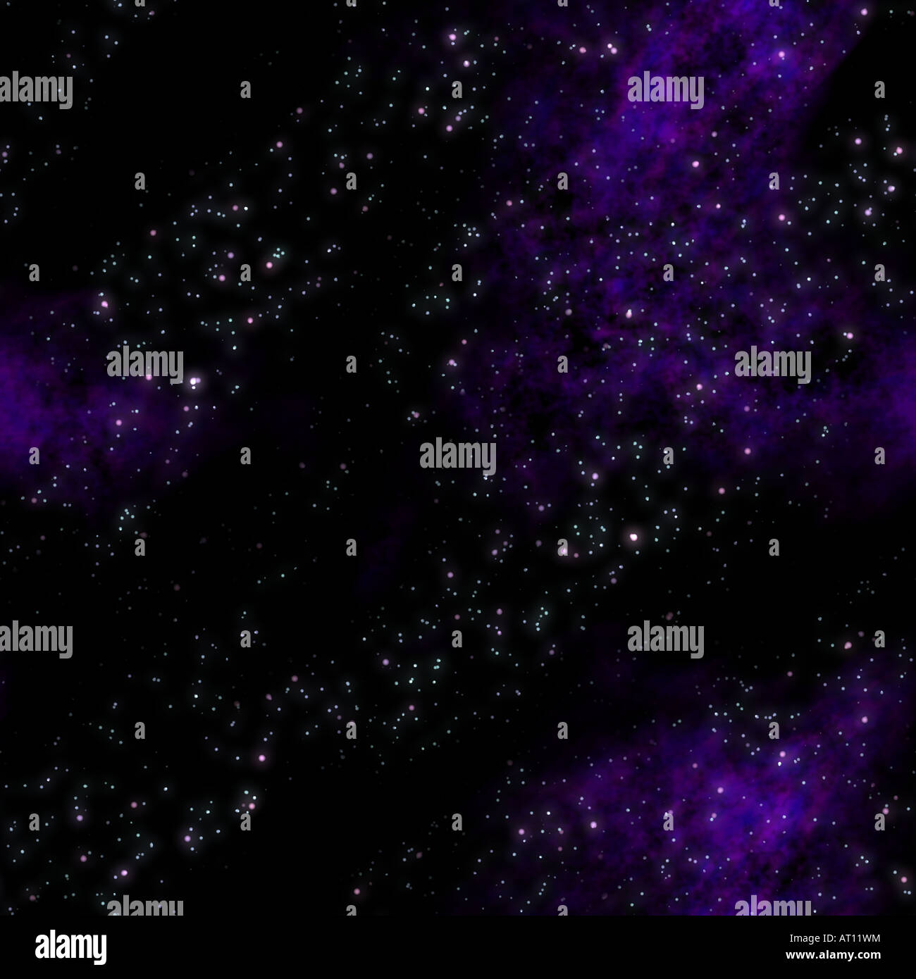 Bild der Sterne und Nebel Wolken im Deep space Stockfoto