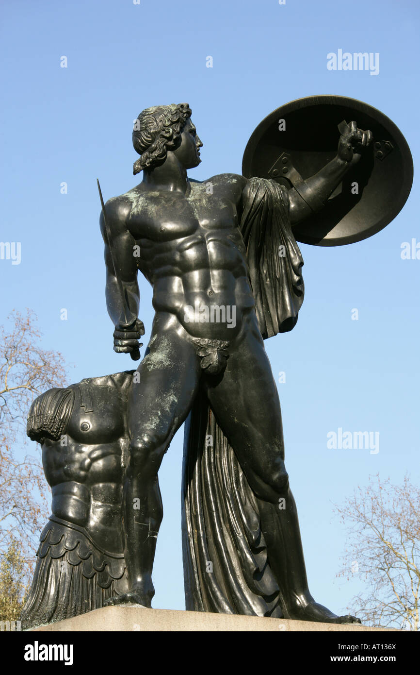 Statue von Achilles am Hyde Park Corner London England widmet sich der