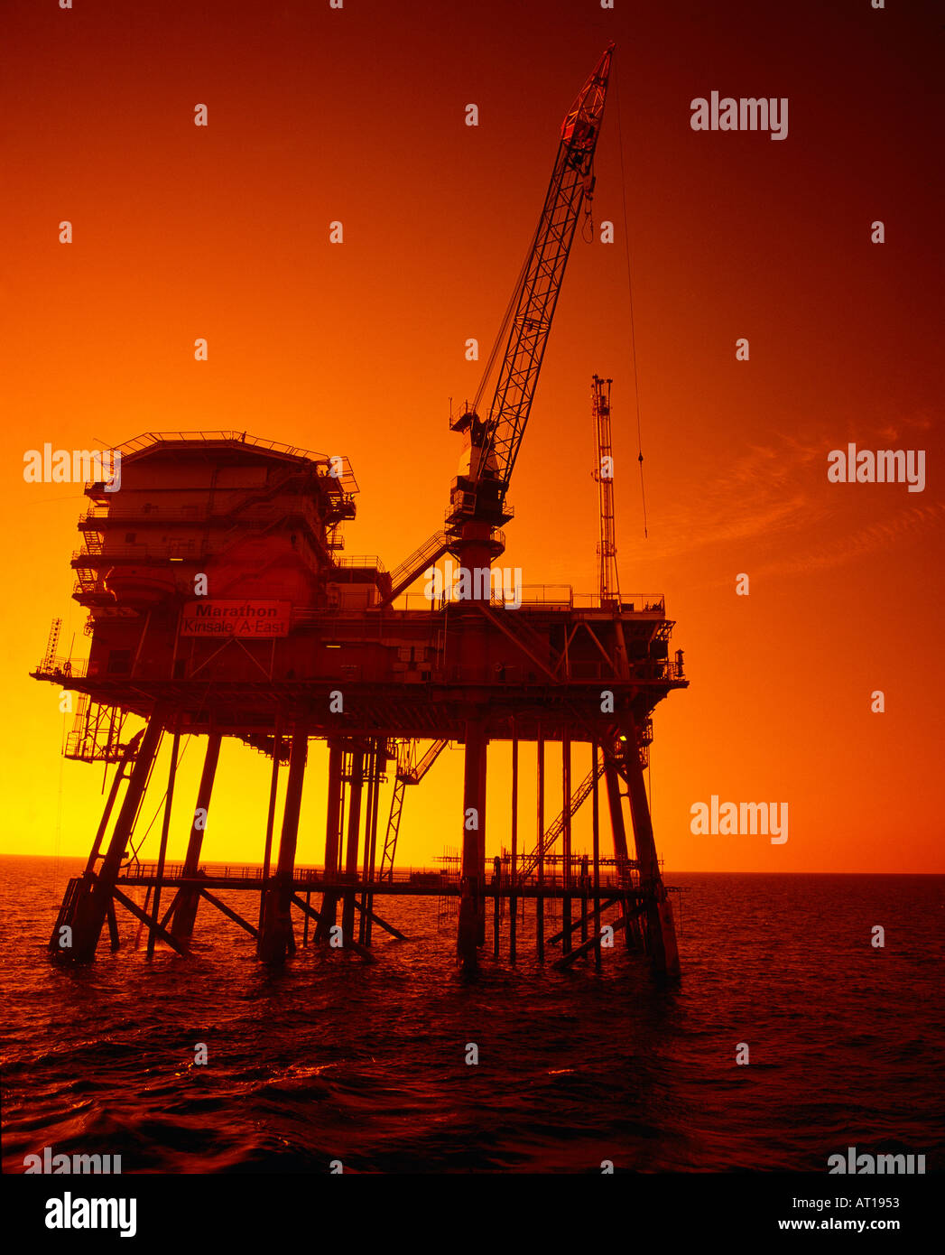 Gas/Öl Erforschung der Tiefsee im Atlantik/Meer Stockfoto