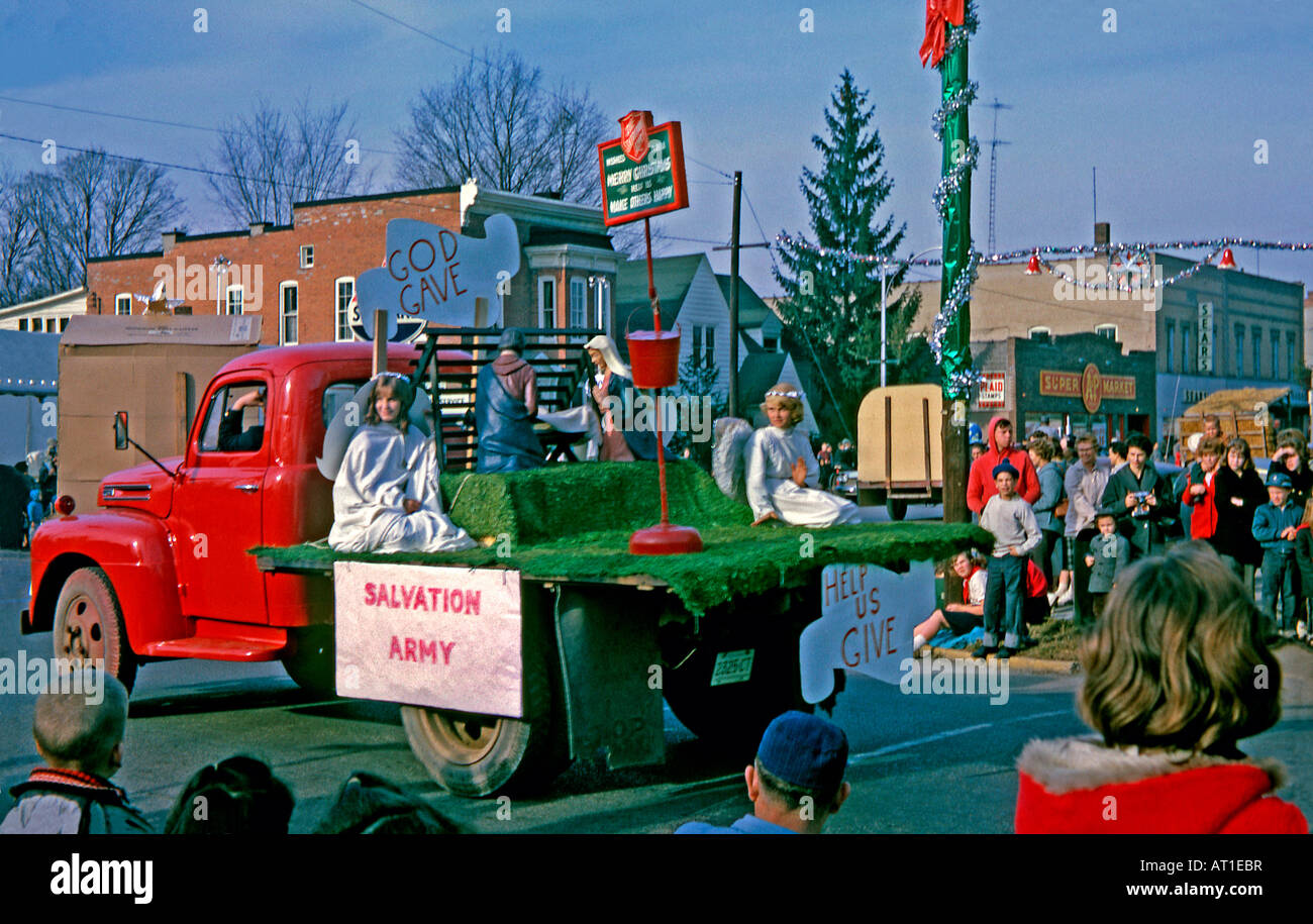 Heilsarmee Parade float, Charlotte, Michigan, 1962 Stockfoto