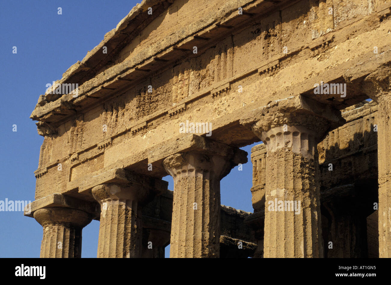 Italien, Sizilien, Agrigent. Tempel von Concord. Stockfoto