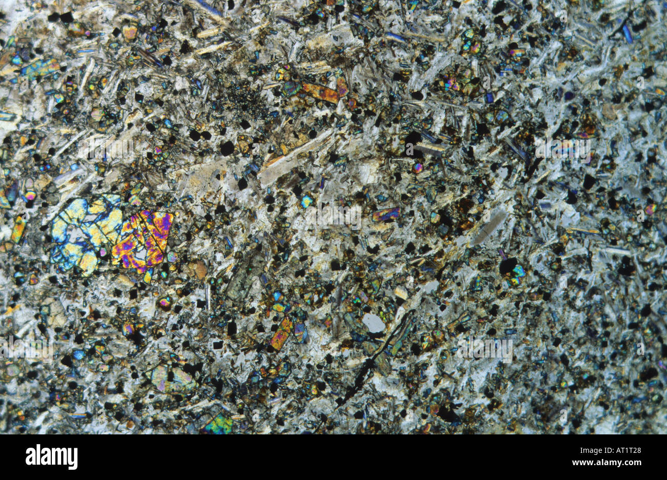 Quarzit metamorphen Gesteinen Tarragona Spanien petrographische Mikroskop Stockfoto