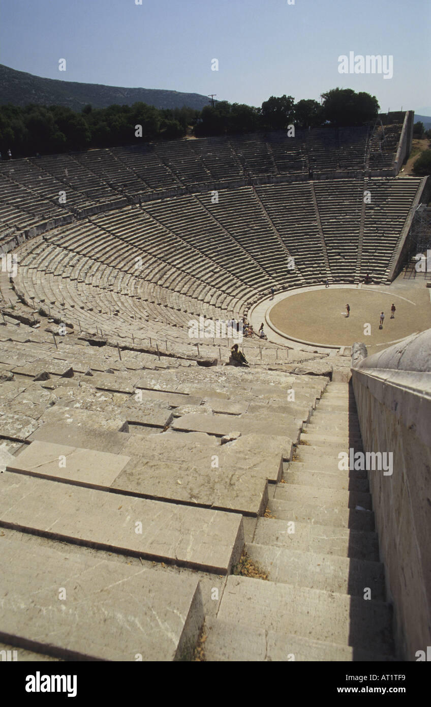 Epidauros griechische Theater Athen Griechenland Stockfoto