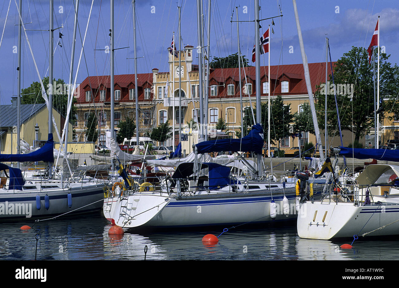 Hafen von Visby Gotland Schweden Stockfoto