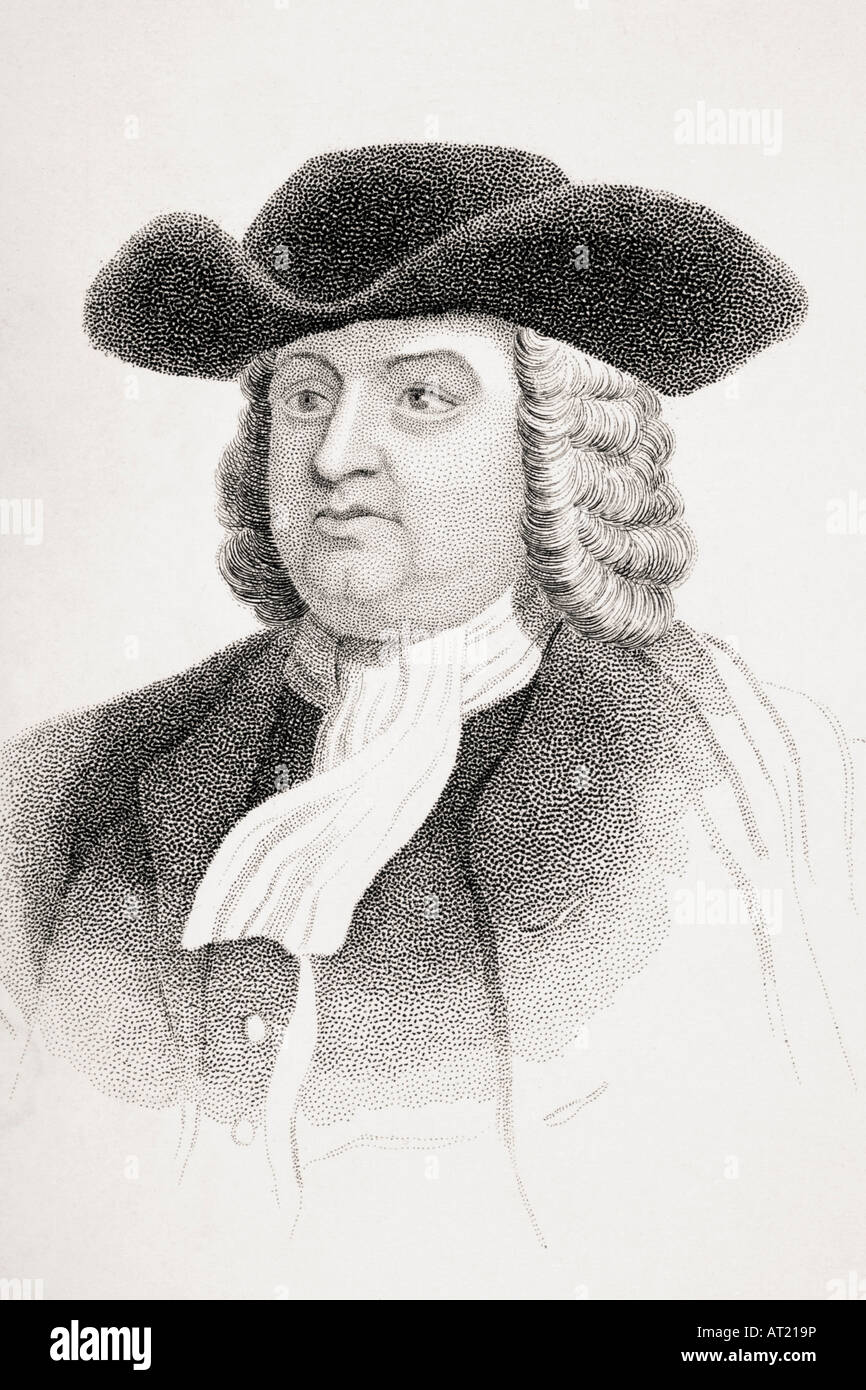 William Penn, 1644 - 1718. Leiter des englischen Quäkers. Stockfoto