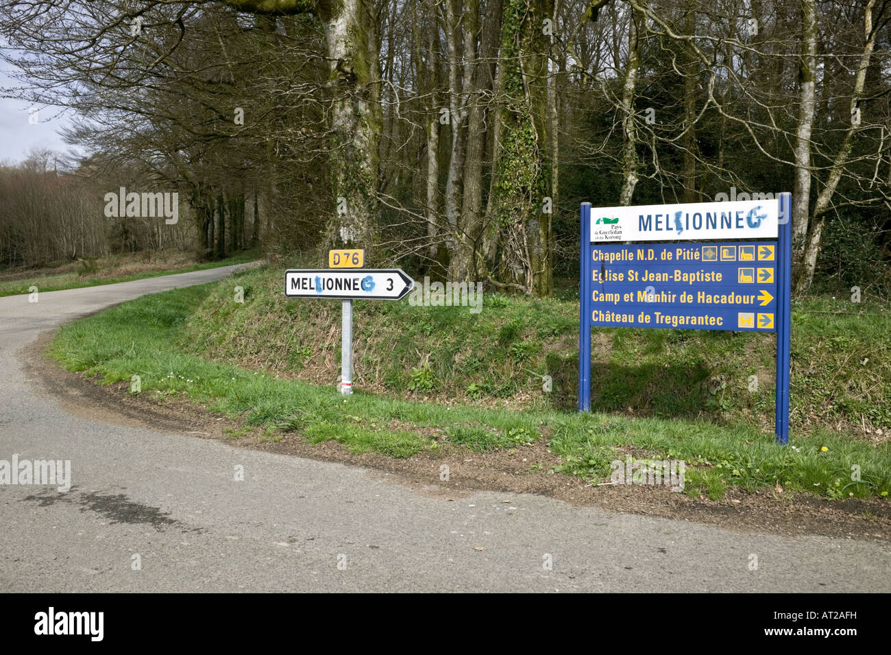 Bretonische separatistische Bewegung wie im französischen Verkehrszeichen Stockfoto