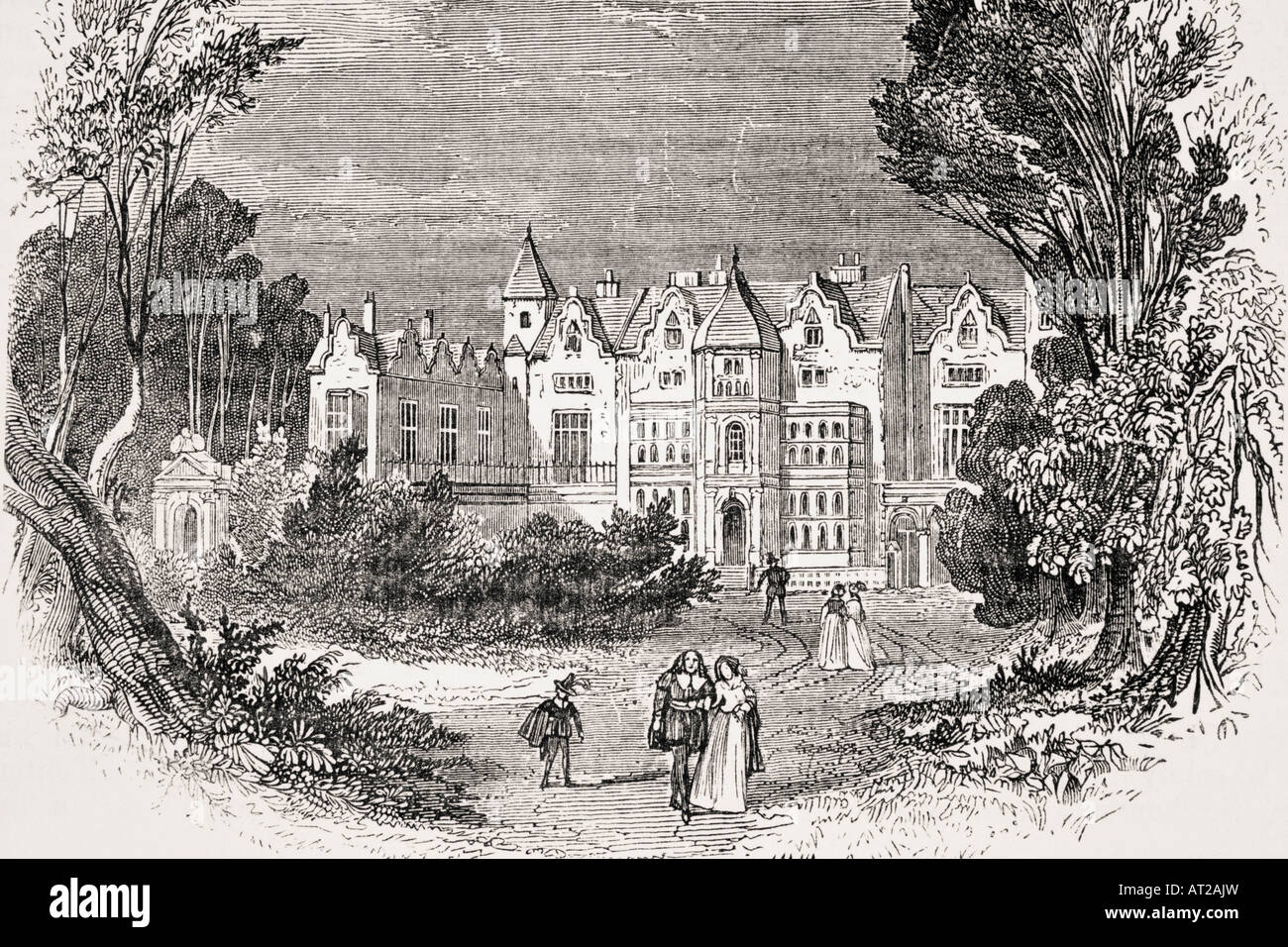 Holland House, Kensington, England. Residenz von Joseph Addison. Stockfoto