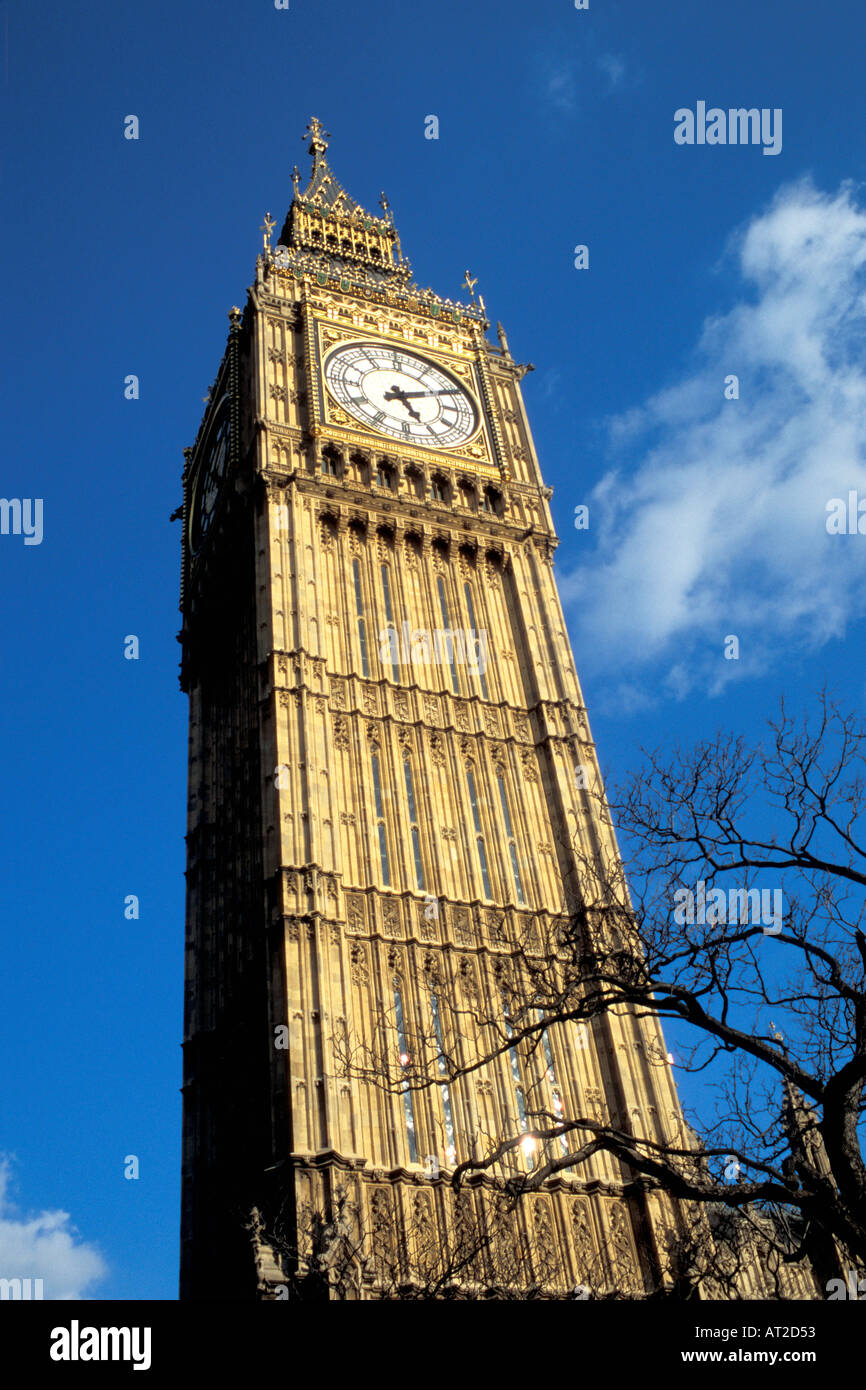 London-Big Ben-Häuser des Parlaments Westminster England Vereinigtes Königreich Großbritannien GB UK Europe Stockfoto