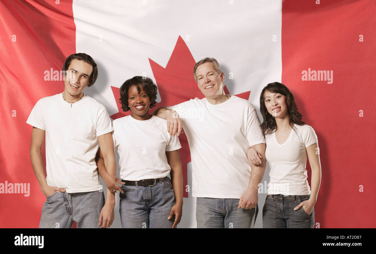 Landkarten Globen Fahnen Stockfoto