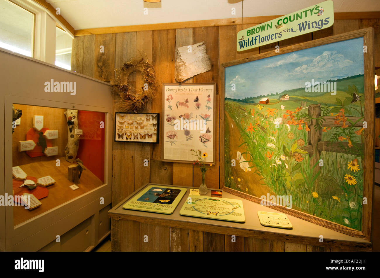 Ausstellung in das Naturzentrum an Brown County State Park Nashville Indiana Stockfoto