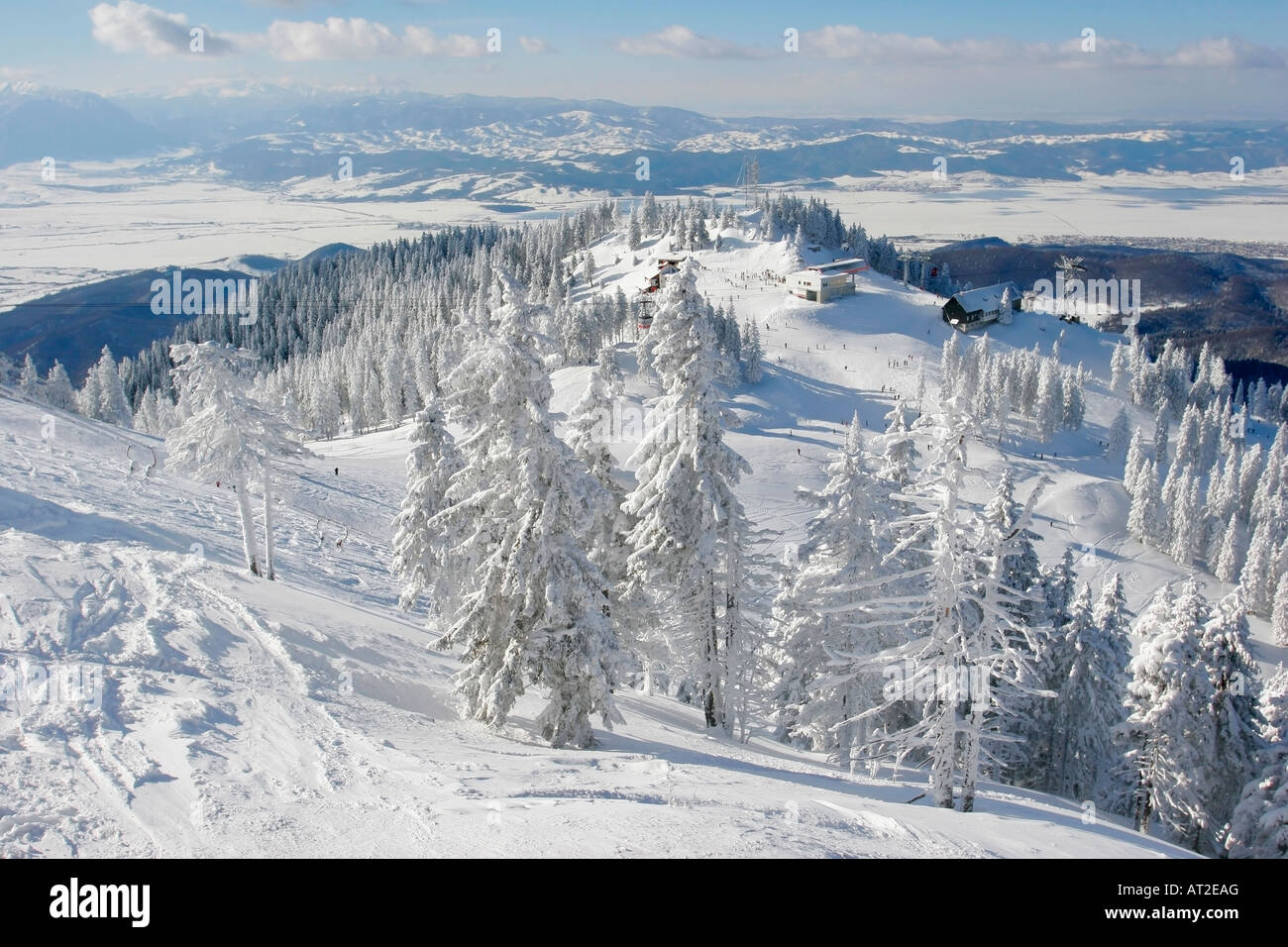 Winter Urlaub Hotel Panorama Stockfoto
