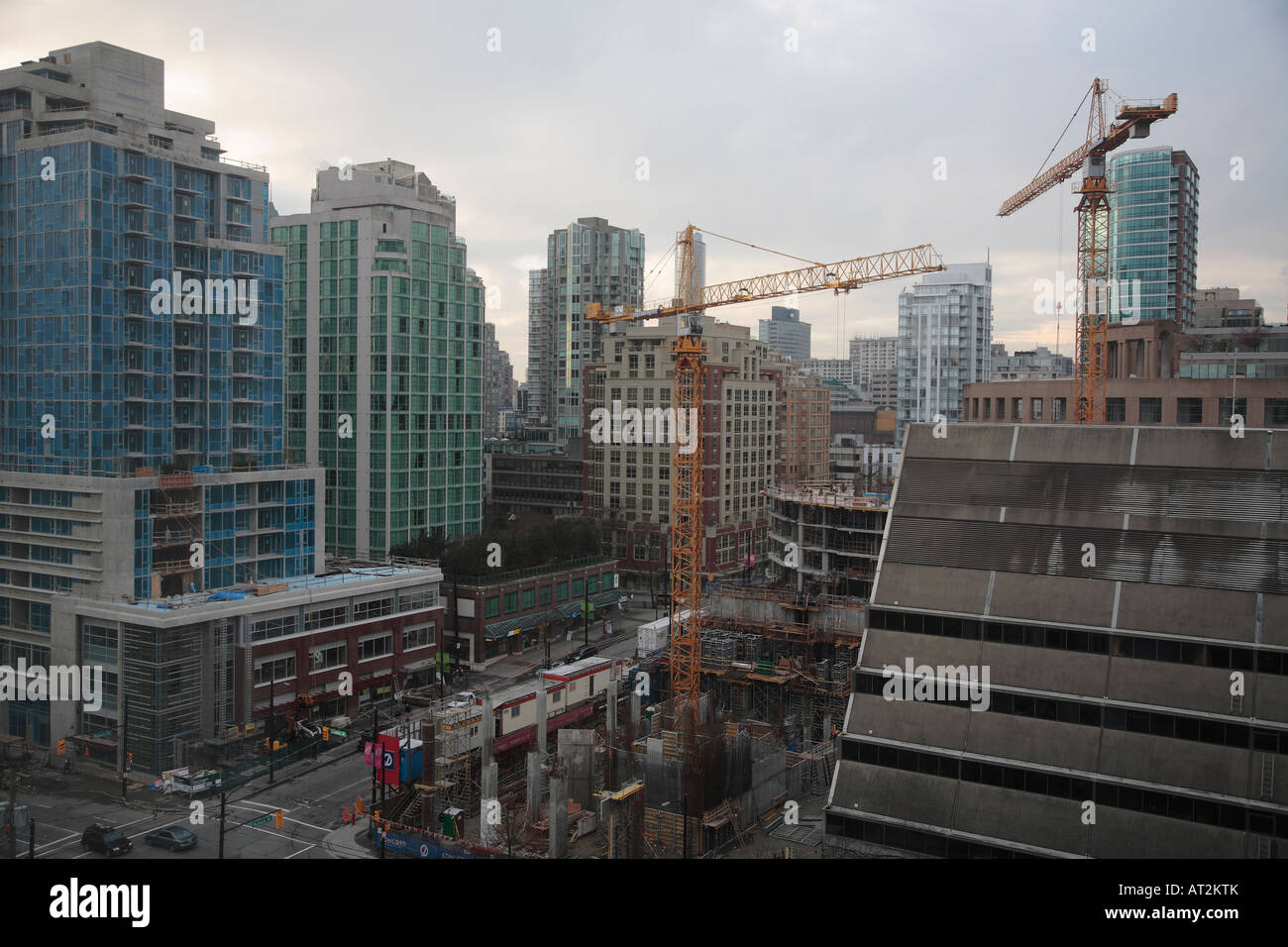 Hallo Bau in der Innenstadt von Vancouver British Columbia steigen Stockfoto