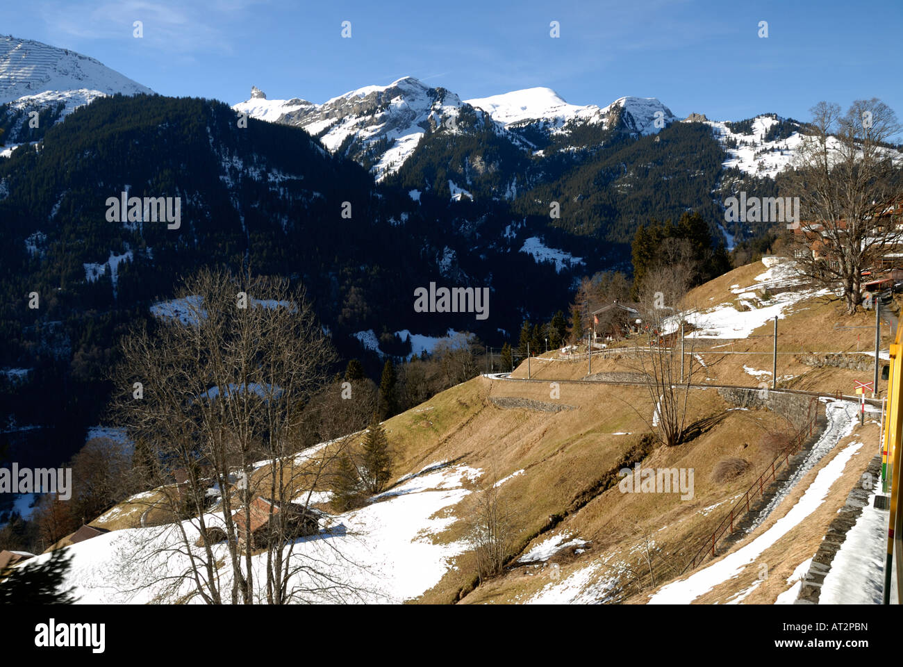 Europäischen Alpen-Blick von der Jungfrau-Bahn-Top of Europe Stockfoto