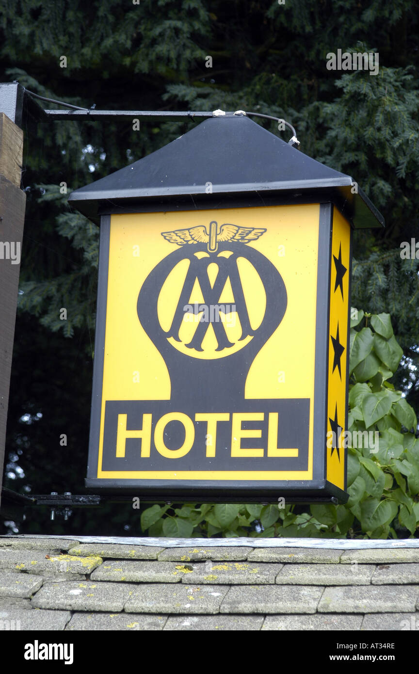 AA Zeichen für hotel Stockfoto