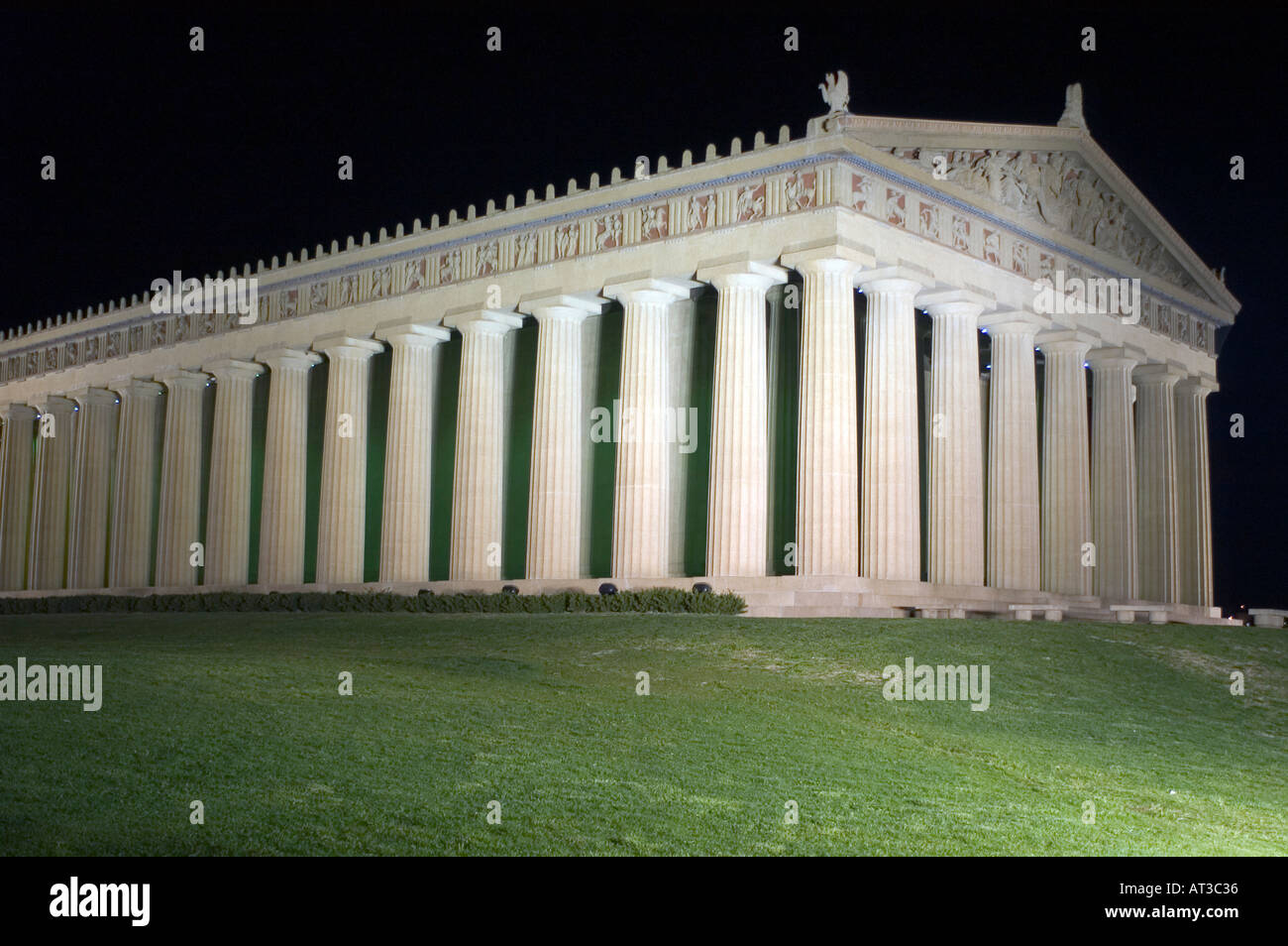 Modell des Parthenon in Athen befindet sich im Centennial Park in Nashville Tennessee Stockfoto