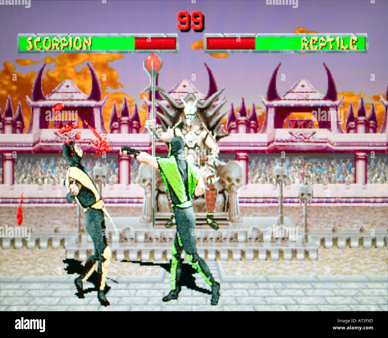 Mortal Kombat 2 Mitte 1992 Vintage Arcade Videospiel Screenshot - nur zur redaktionellen Nutzung Stockfoto