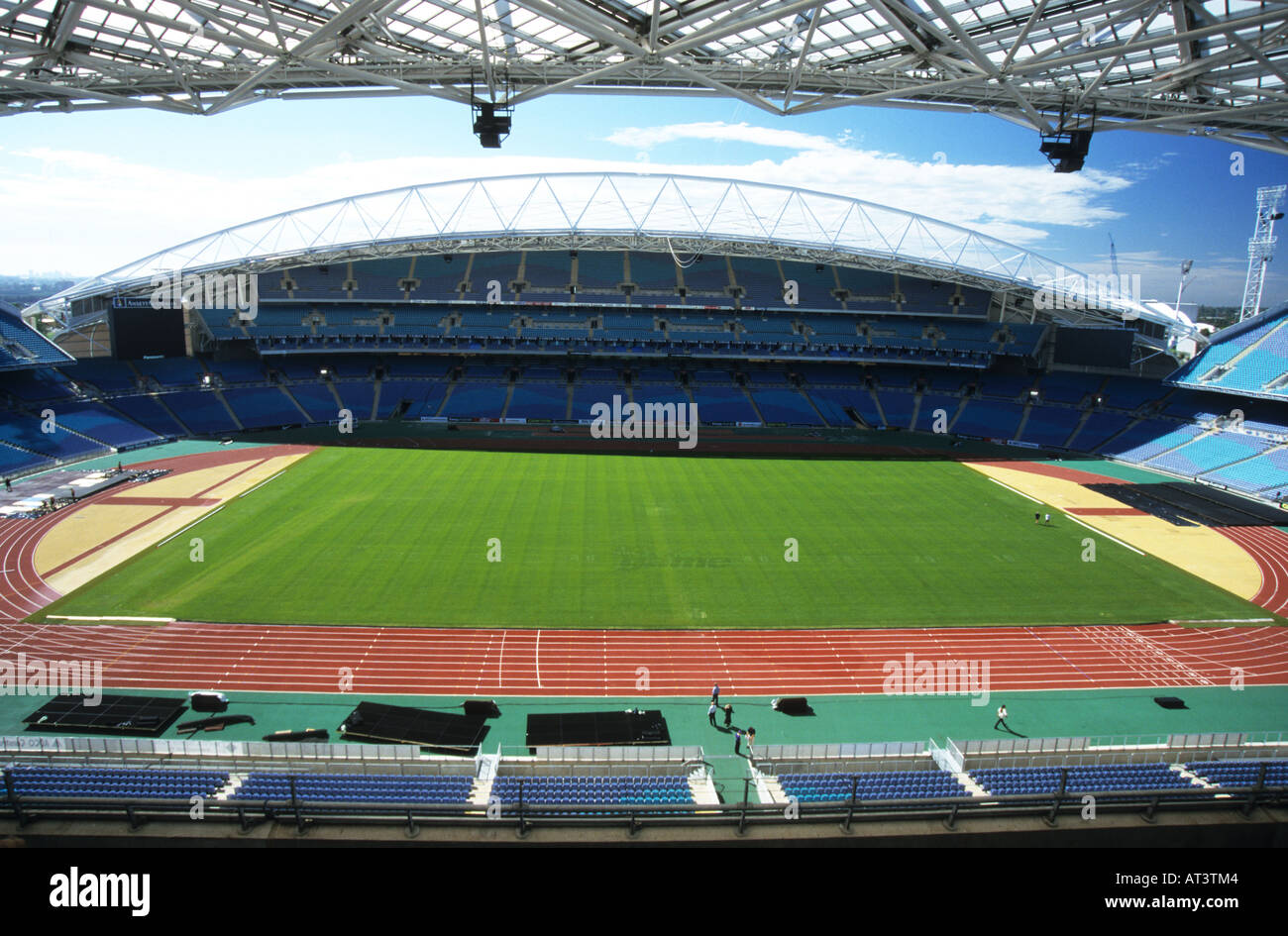 Olympiastadion-Comlex gebaut für die Olympischen Spiele Australian 2000 in Sydney Stockfoto