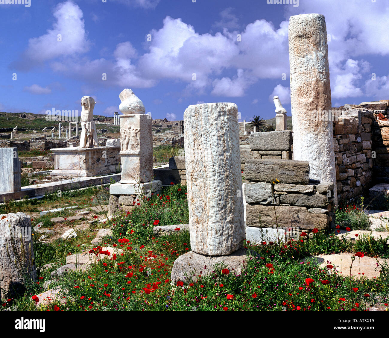 GR - CYCLADES: Heiligtum des Dionysos auf der Heiligen Insel Delos Stockfoto