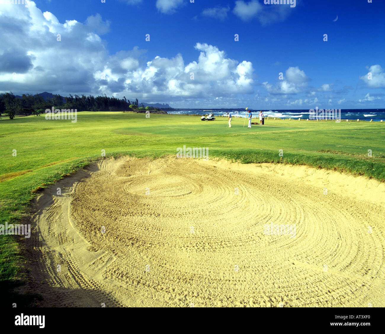 USA - HAWAII: Wailua Golfplatz auf Kauai Stockfoto