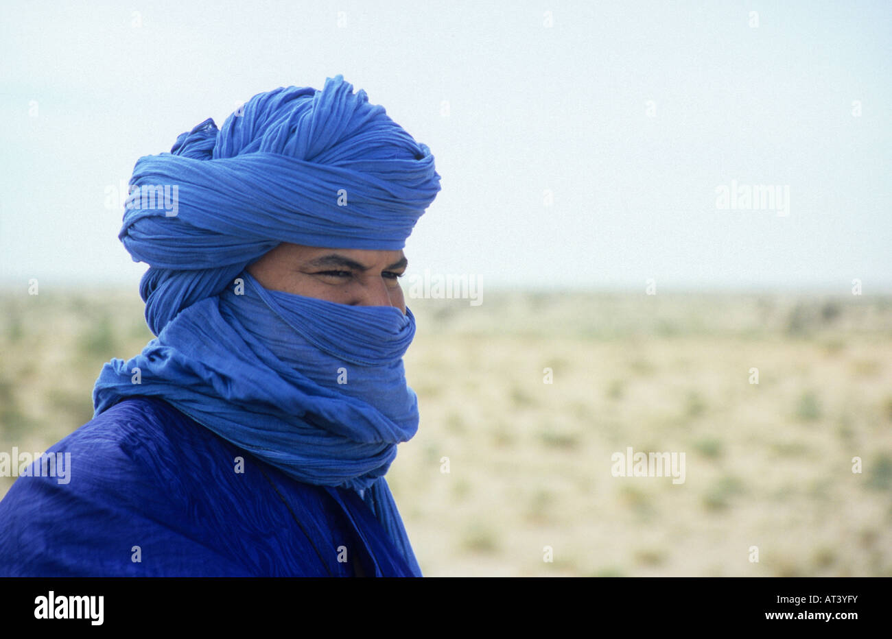 Tuareg Stammesangehörige, Wüste Dorf in der Nähe von Timbuktu, Mali Stockfoto