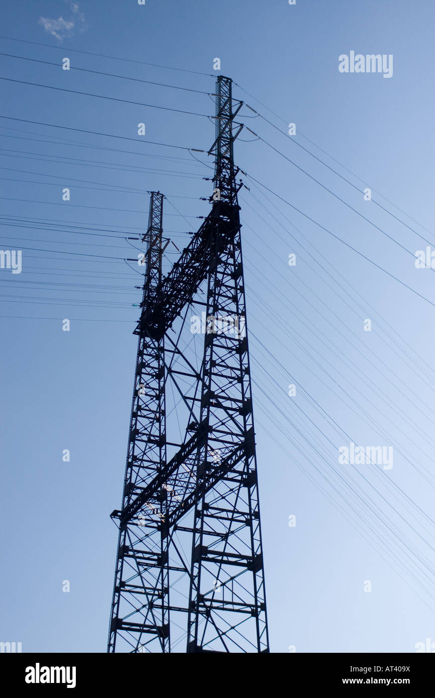 "" "Hochspannungsleitungen" Stockfoto