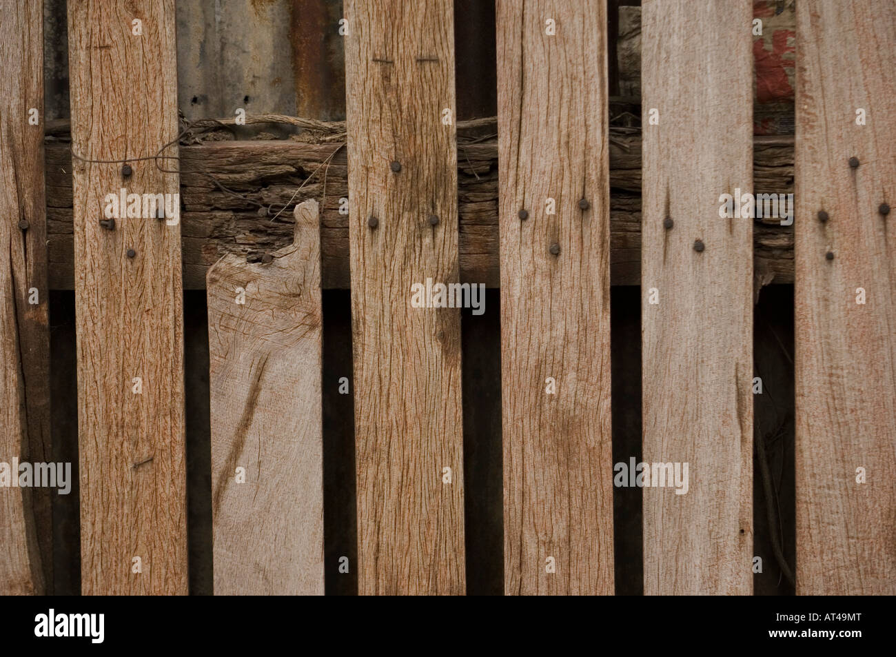 Holz Zaun in Chaing Mai Thailand Stockfoto